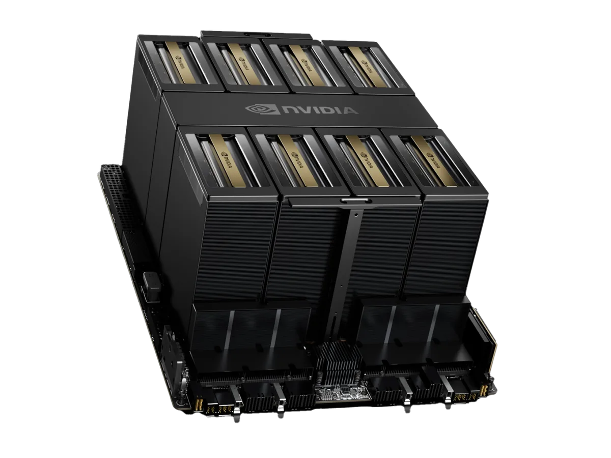 HGX B200 eight-GPU baseboard